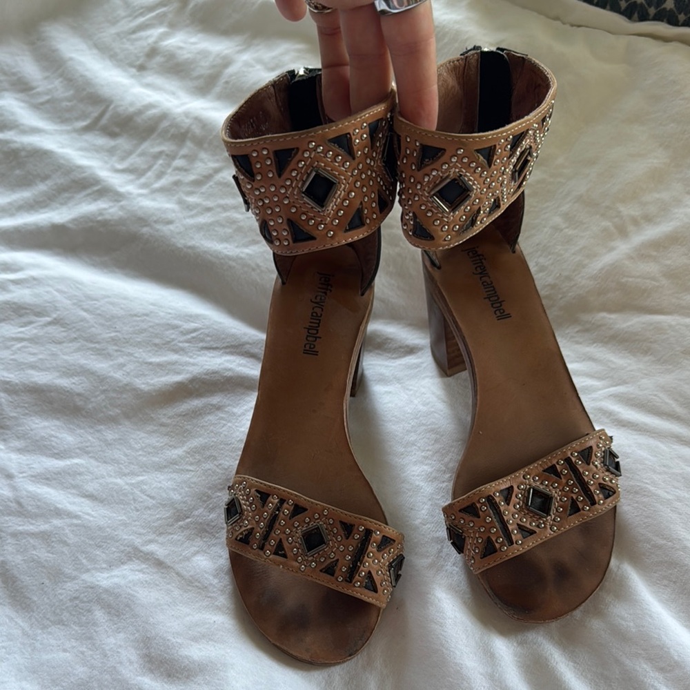 Jeffrey Campbell Ankle Strap Block Heel Sandal